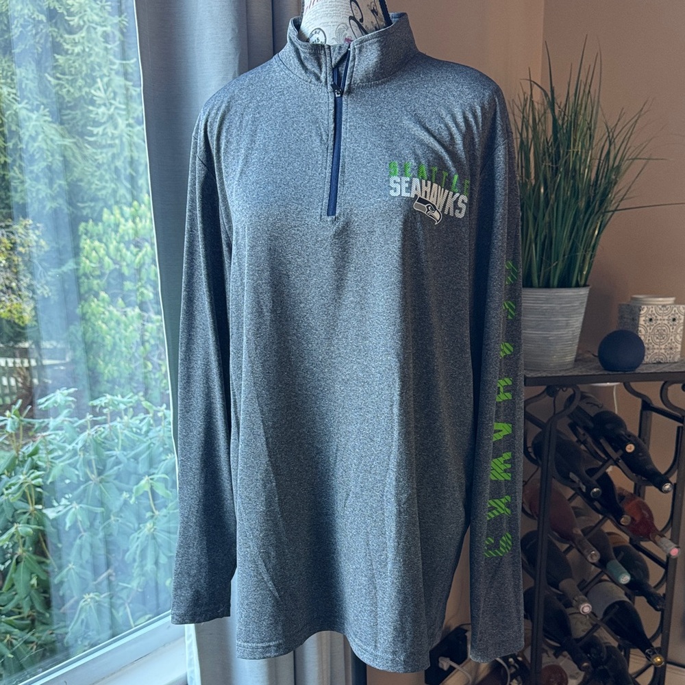 Seattle Seahawks Gray Quarter-Zip Pullover